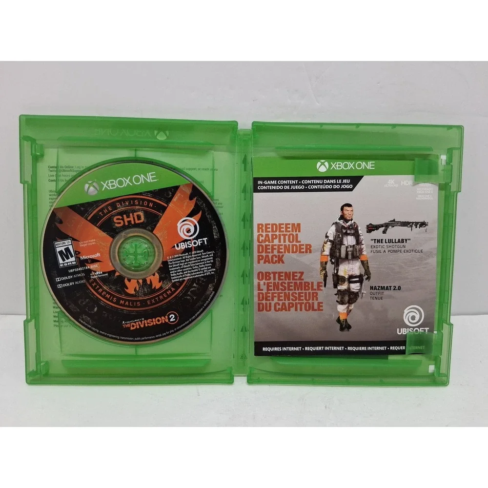 Tom Clancy's The Division 2 Xbox One Video Game Ubisoft 4K HDR Action RPG